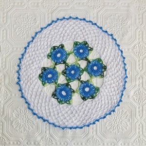 Handmade Crochet Floral Doily